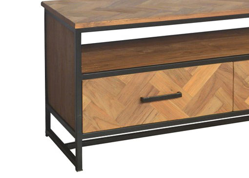 Accent Kast 180 cm | Teakhout & Zwart Staal