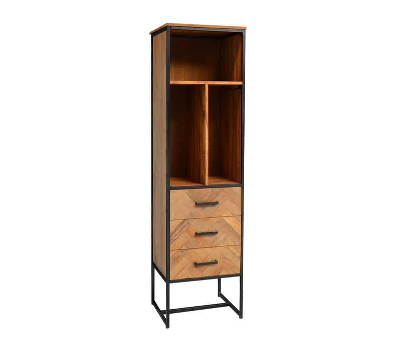 Accent small kast - Teakhout & Zwart Staal