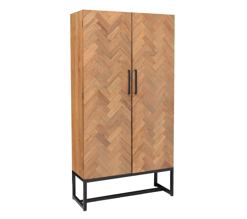 Accent Big Kast - Teakhout & Zwart Staal