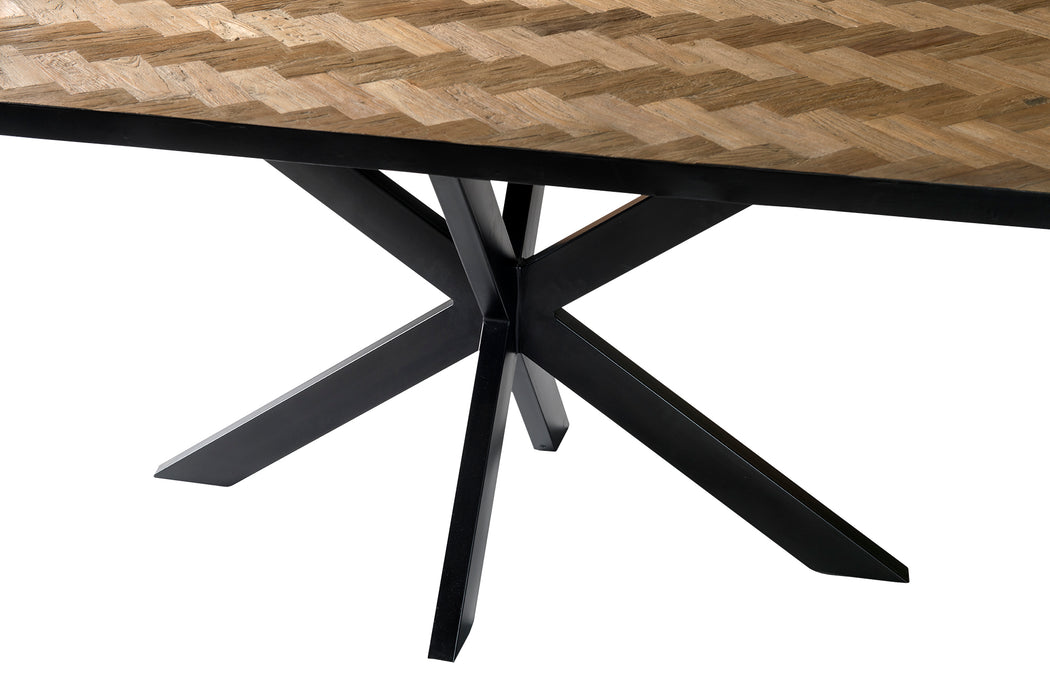 Accent Eettafel - Teakhout & Zwart Staal - 200 cm