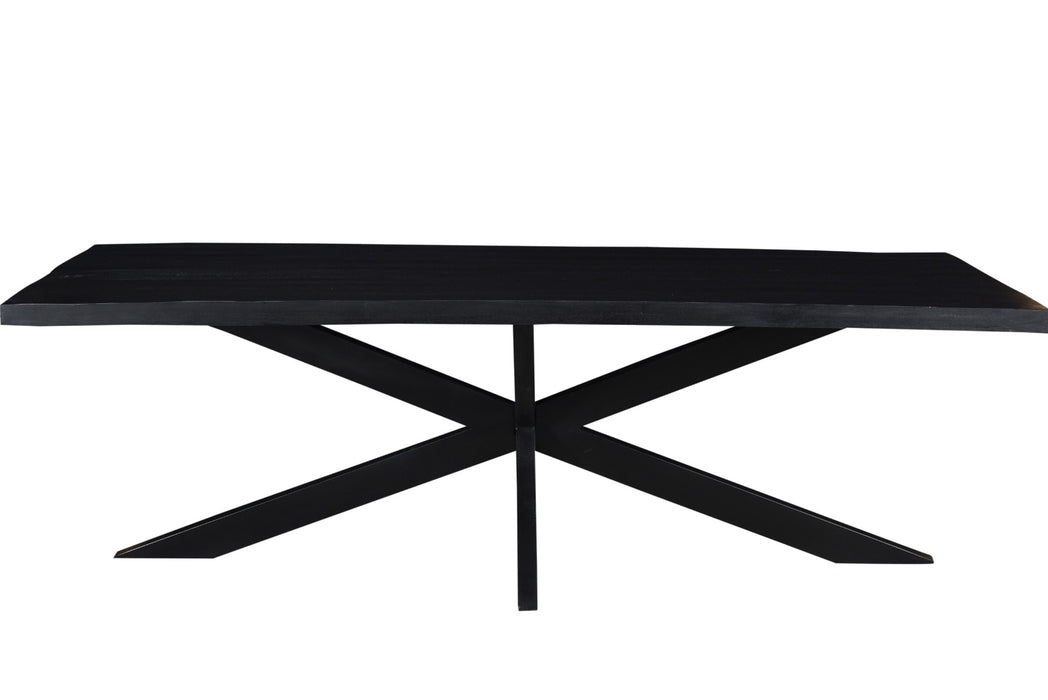 Kala Spider Eettafel - 240 cm - Mangohout & Zwart Staal