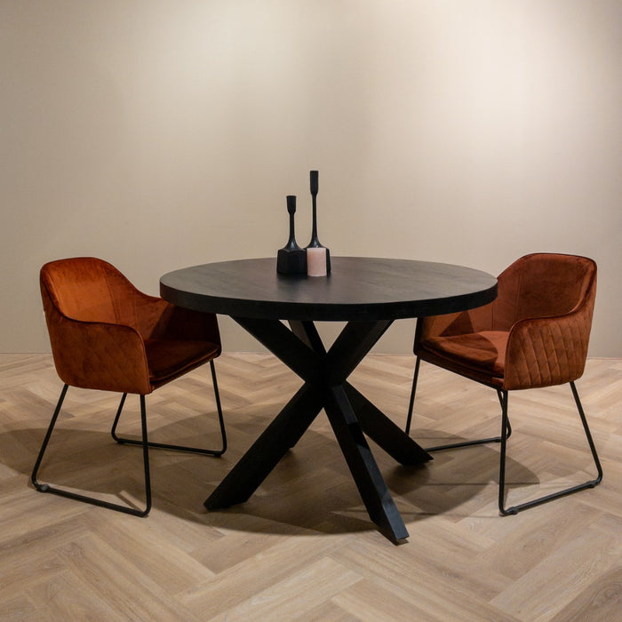 Benthe Armstoel Rust Copper Velvet