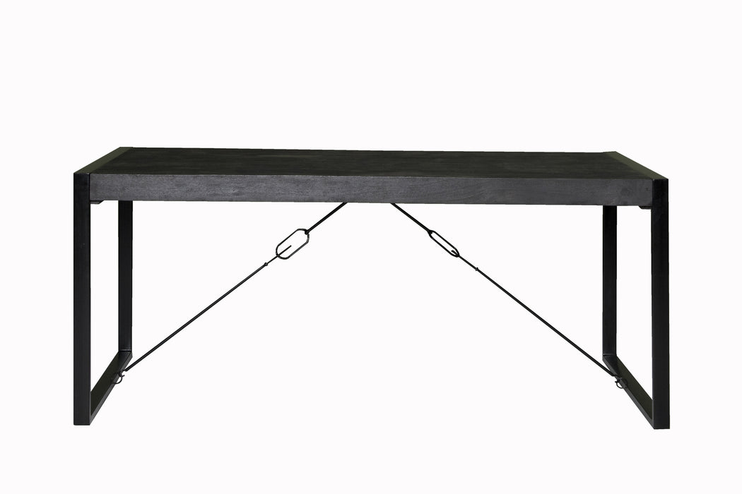Norris Eettafel 160x90 cm - Zwart Mangohout