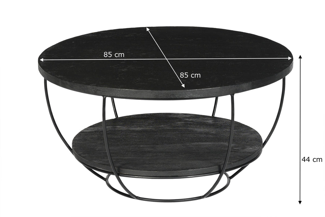 Brix Evan Norris Tafel - Zwart Mangohout - 85 cm