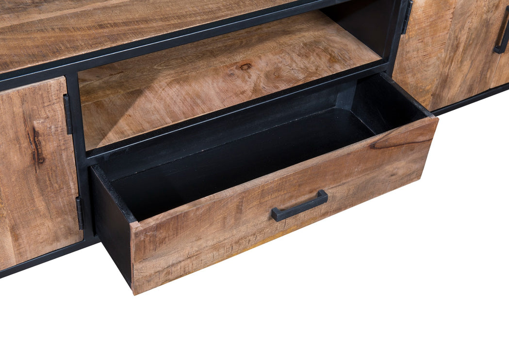 Sturdy Kast 220 cm - Mangohout & Zwart Staal