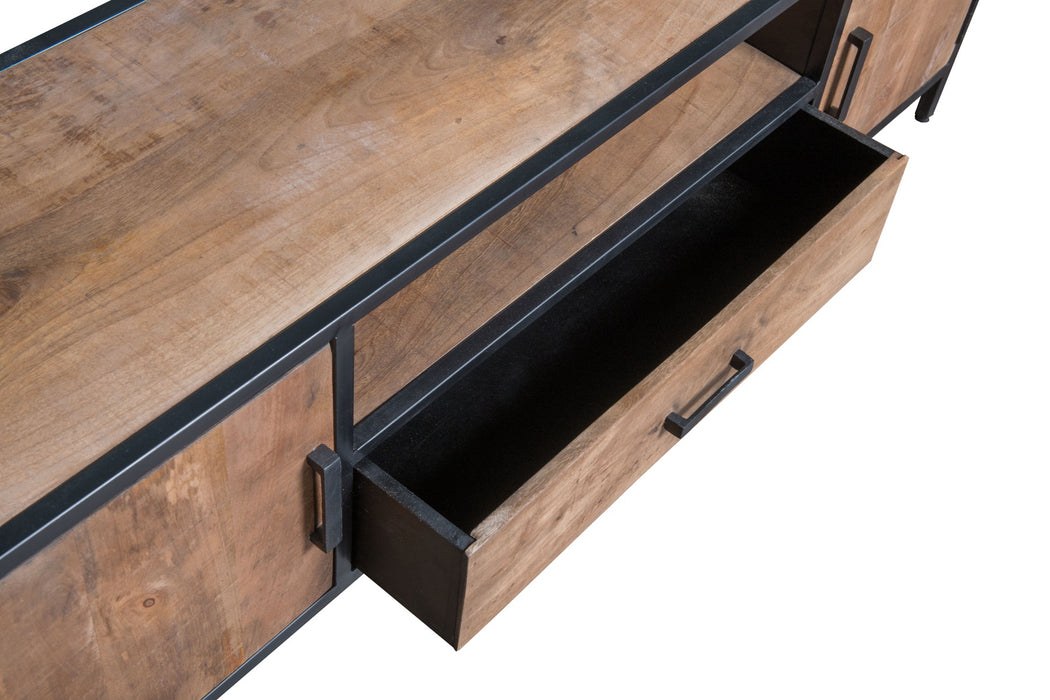 Sturdy Kast 160 cm | Mangohout & Zwart Staal