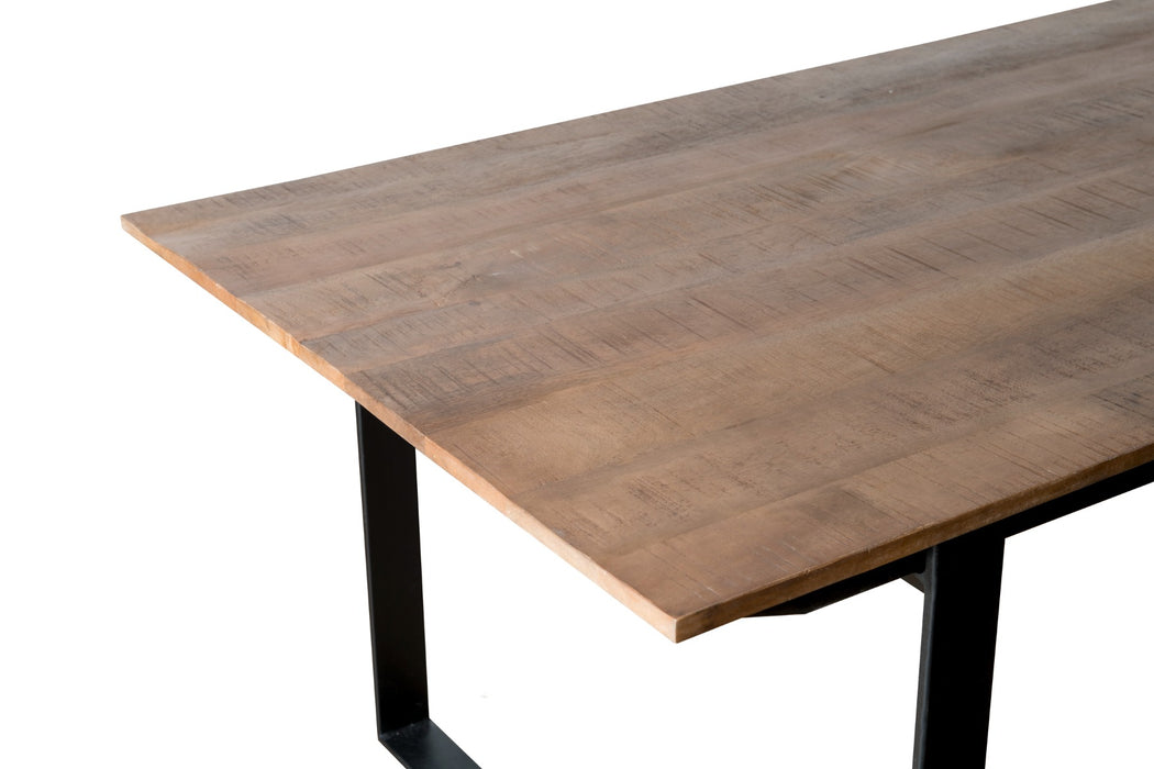 Valdez Eettafel - 200 cm - Mangohout & Zwart Staal
