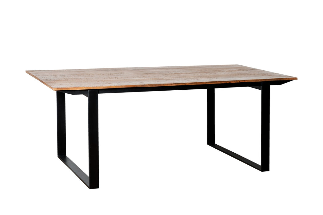 Valdez Eettafel - 200 cm - Mangohout & Zwart Staal