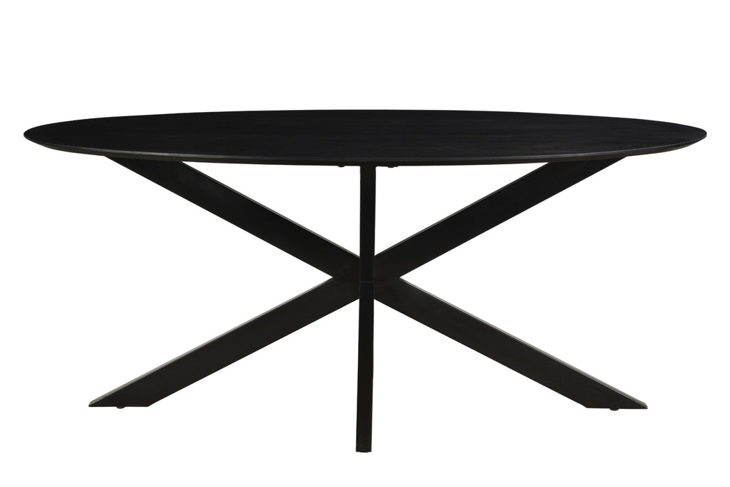 Oslo Oval Black Tafel 160 cm