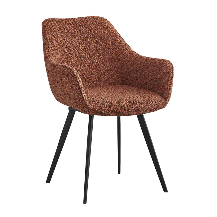 Luca Eetkamerstoel Boucle Leaf Brown