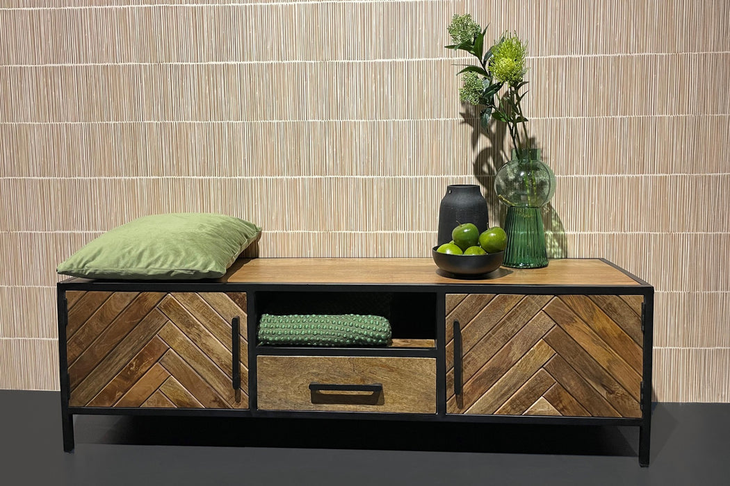 Brooklyn Kast 150cm | Mangohout & Staal