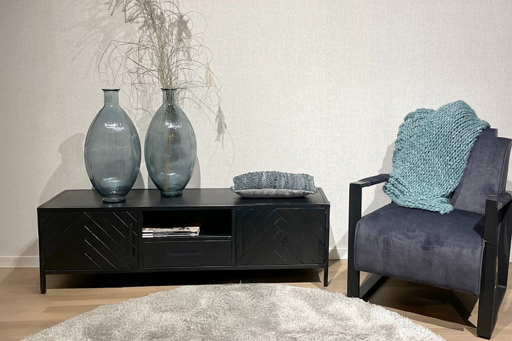 York 150cm TV-meubel | Zwart Mangohout | Livingfurn