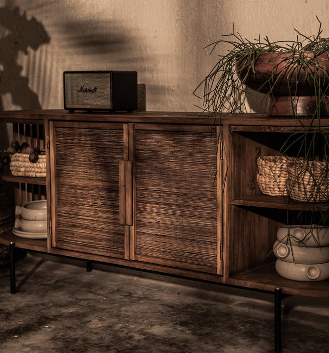 Coco Dressoir met 2 Deuren en 4 Open Vakken