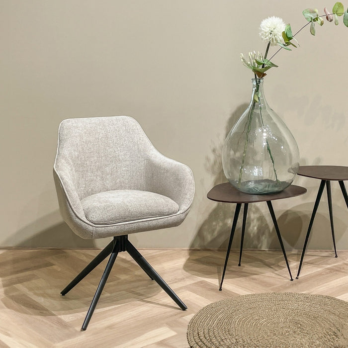 Thomas Draaibare Armstoel | Stof met Ribbel | Livingfurn