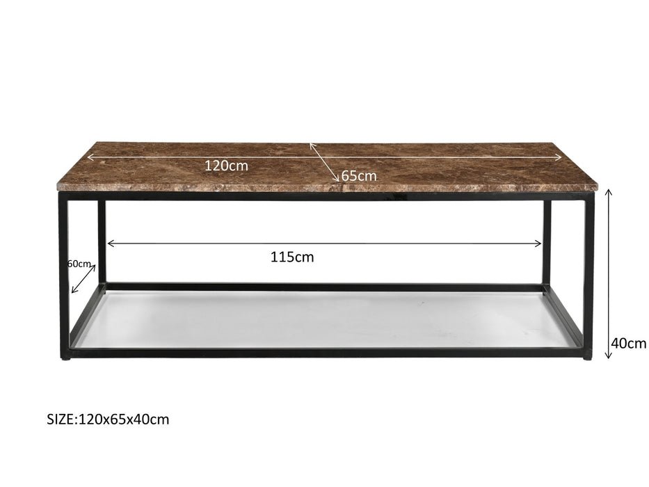 Brix Dion Emperador Salontafel 120cm