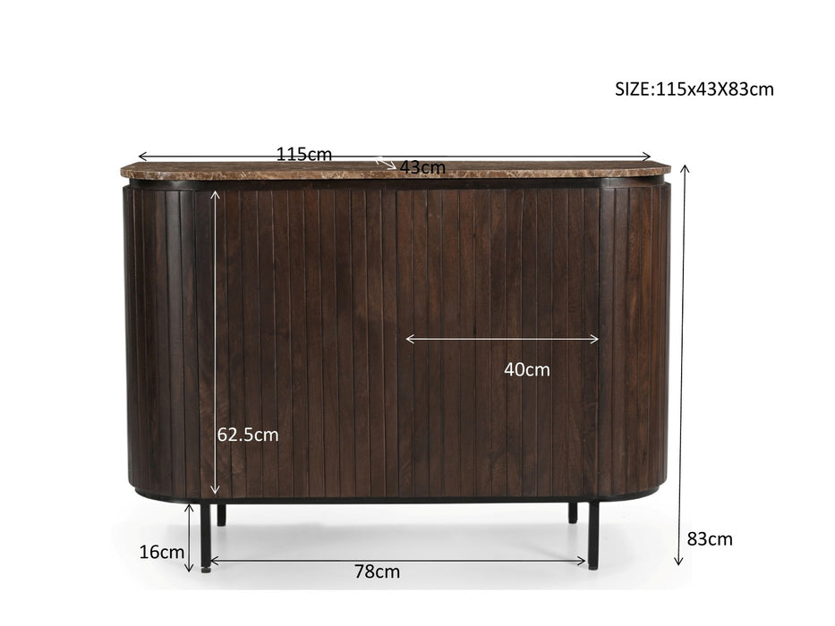 Brix Nora Emperador Dressoir - 115cm