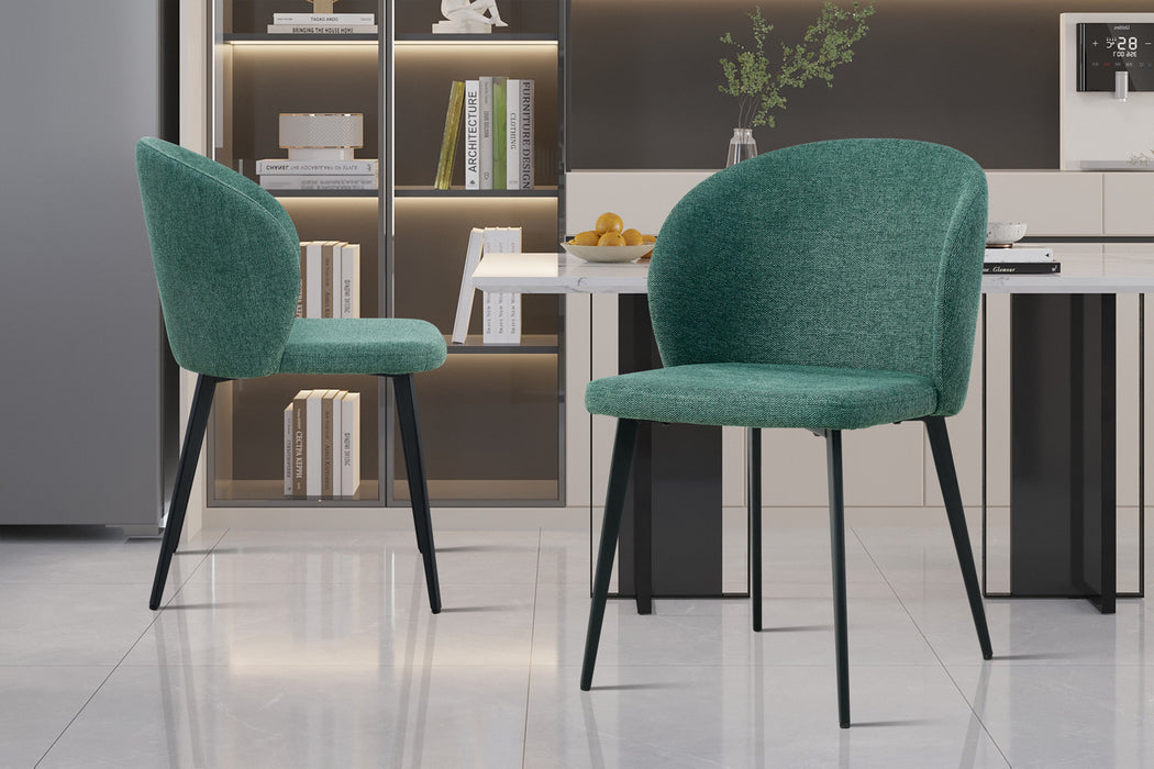 Stoel 'Toledo' Stof Groen (2 per doos)