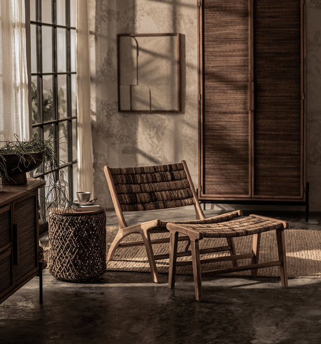 Caterpillar Beetle Stoel - Teak & Abaca