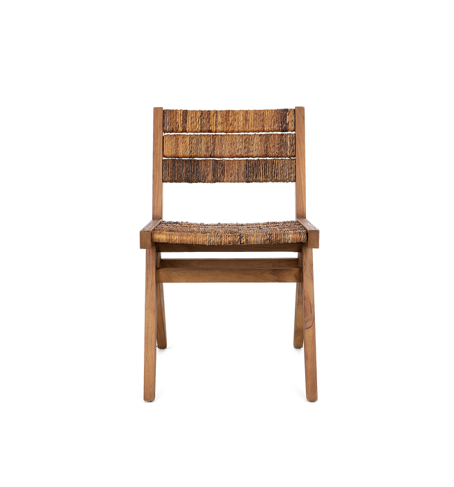 Brawny Eetkamerstoel - Teak & Abaca