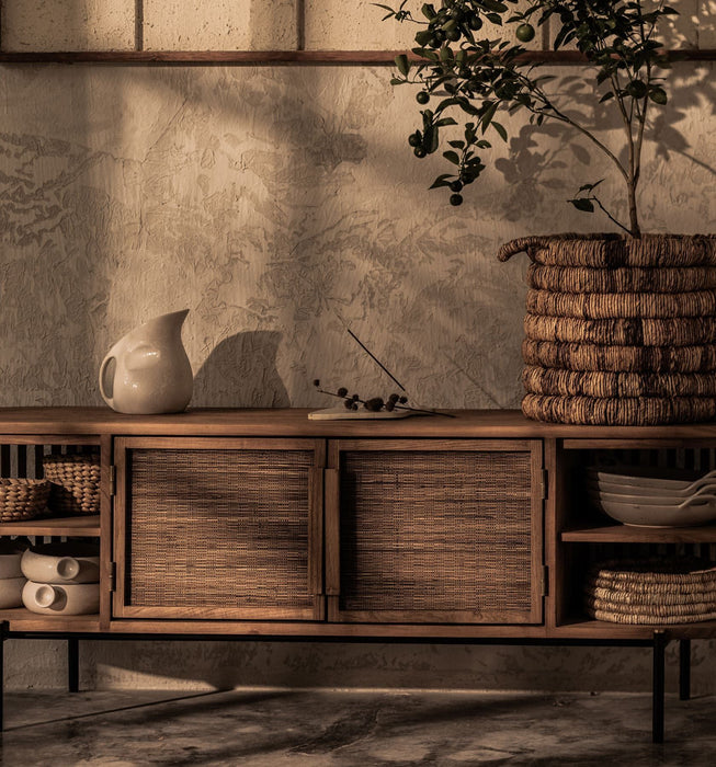 Coco Dressoir met 2 Deuren en 4 Open Vakken