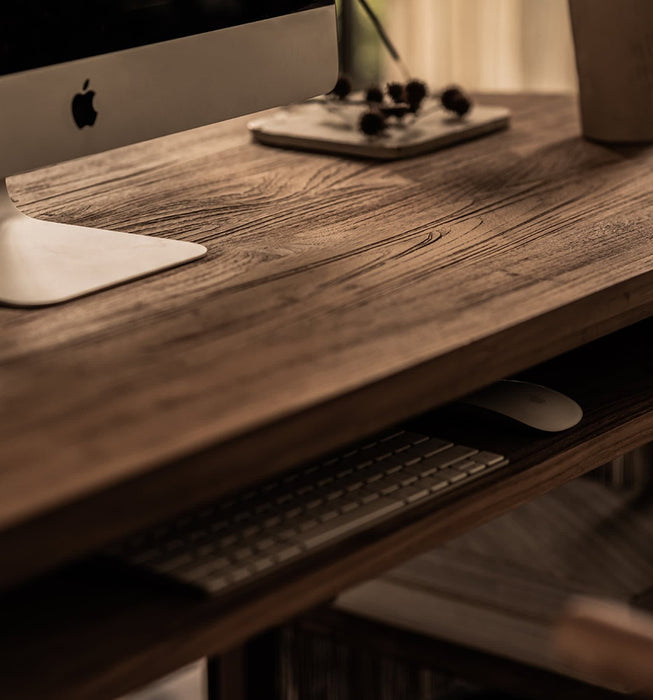 Coco Bureau - 140x59cm - Zwart & Teak