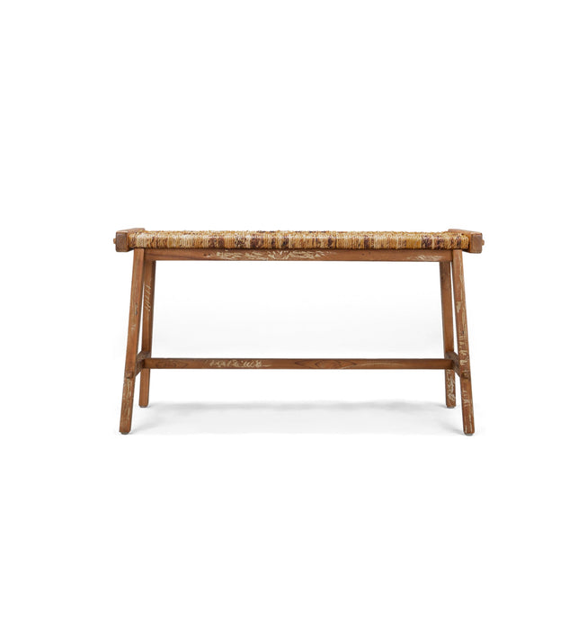 Caterpillar Flores Bank - Reclaimed Teak & Abaca