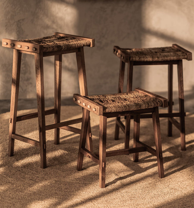 Caterpillar Flores Keukenstoel - Abaca & Teak