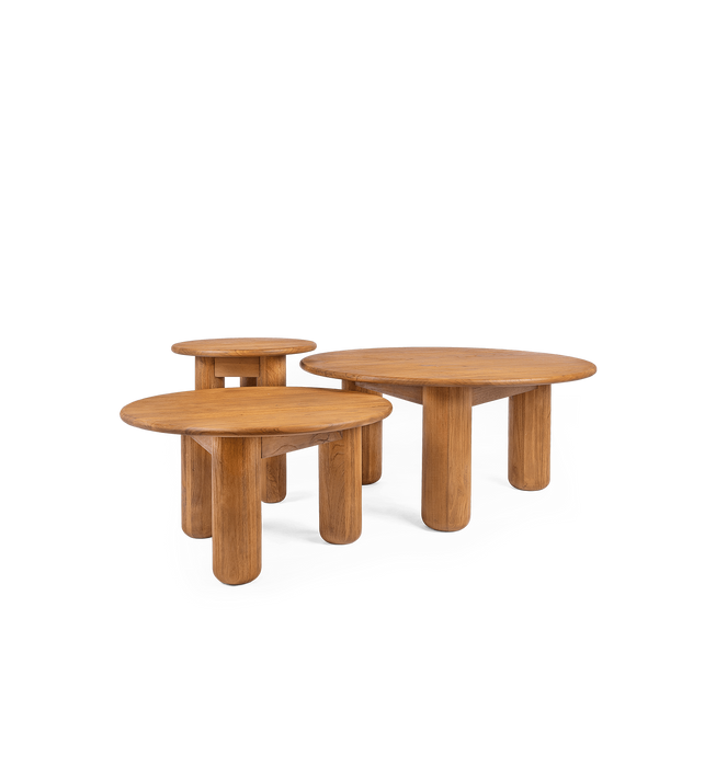 Dino Salontafel Set van 3 - Teak Hout