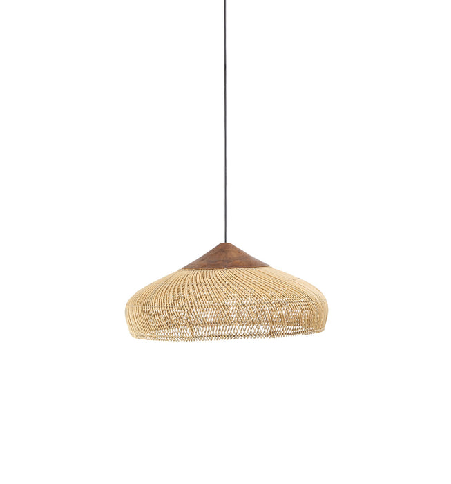 Banjo Lamp - Natuurlijk Rattan & Teak