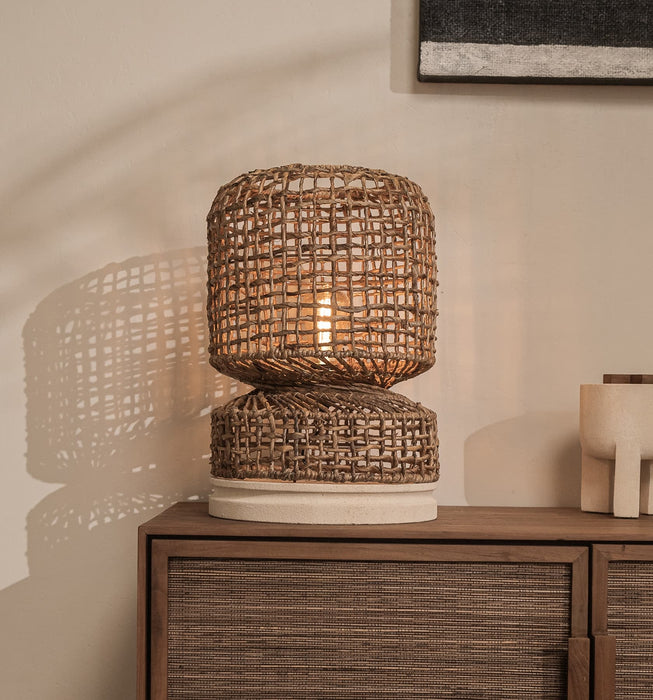 Twister Tafellamp - Abaca | 25x25x40cm