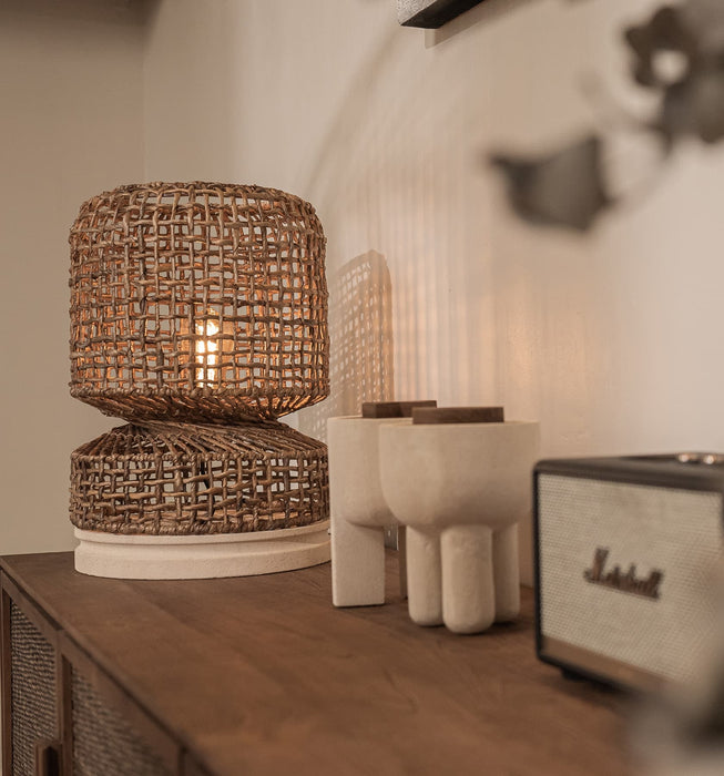 Twister Tafellamp - Abaca | 25x25x40cm
