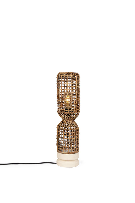 Twister Tafellamp - Abaca | 14x14x58 cm