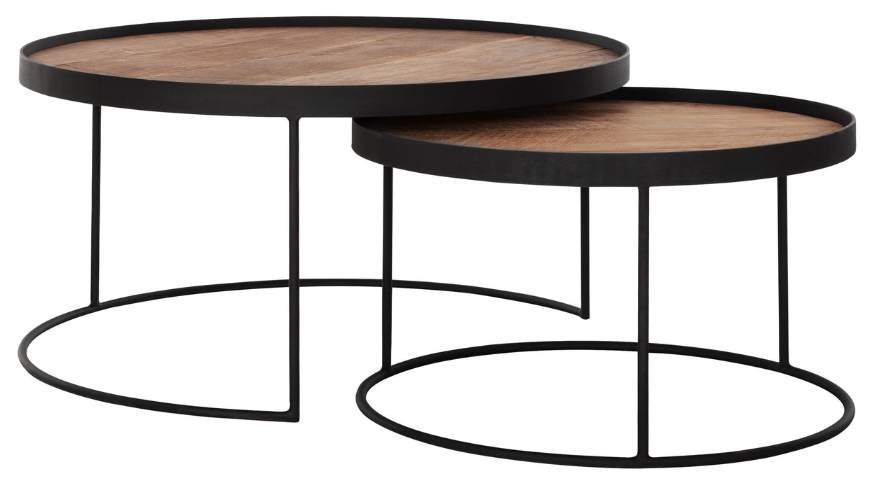 Coffee table Mercurius NATURAL, set of 2