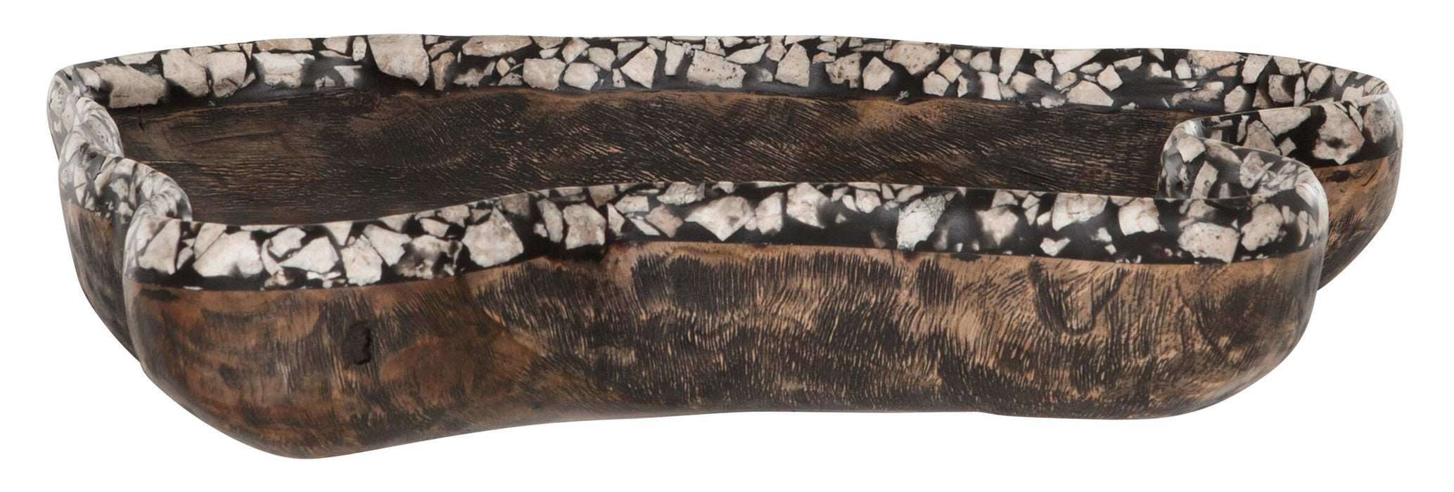 Coral Tray - Zwart Teakhout - 36 cm