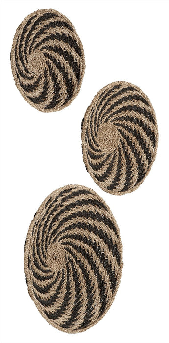 Whirl Wandpaneel Zwart (Set van 3)