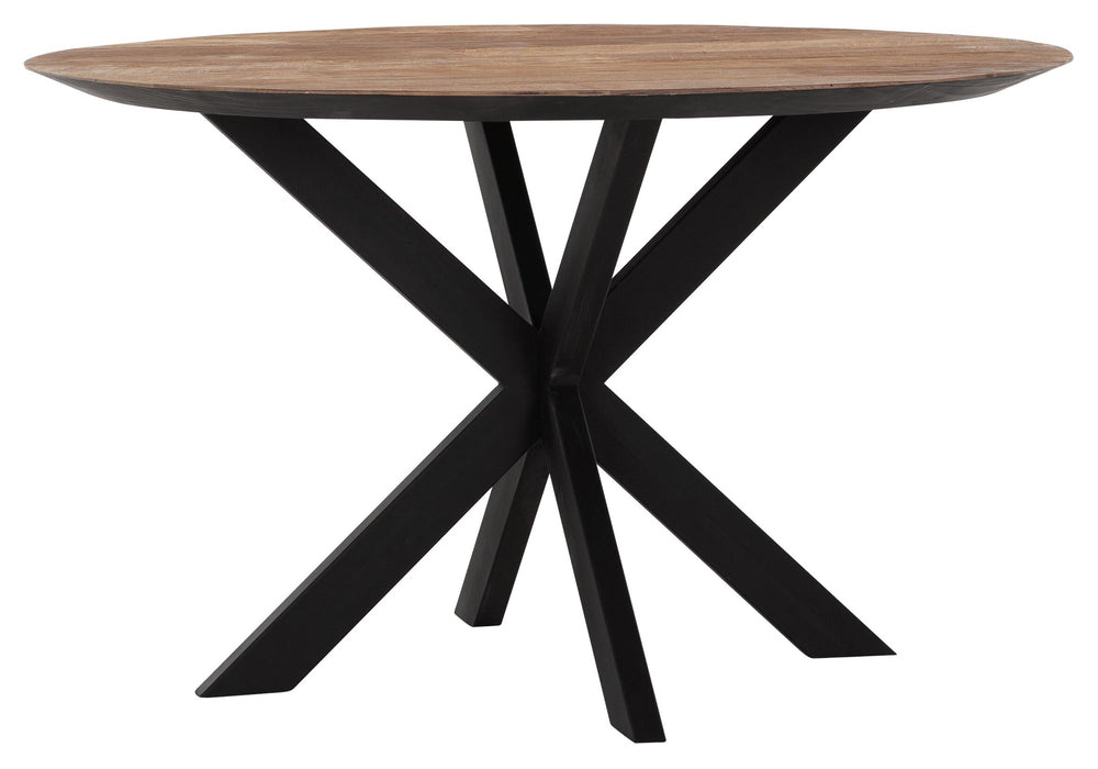 Shape Eettafel Rond - Gerecycled Teakhout
