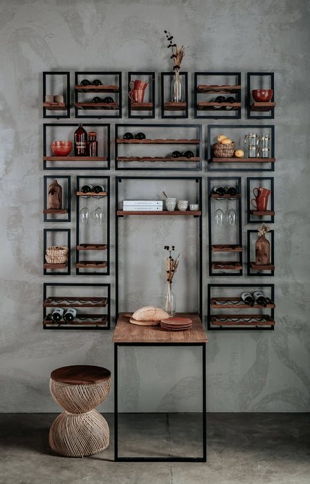 Shelfmate Type A (4) - Wandrek van Teak en Metaal