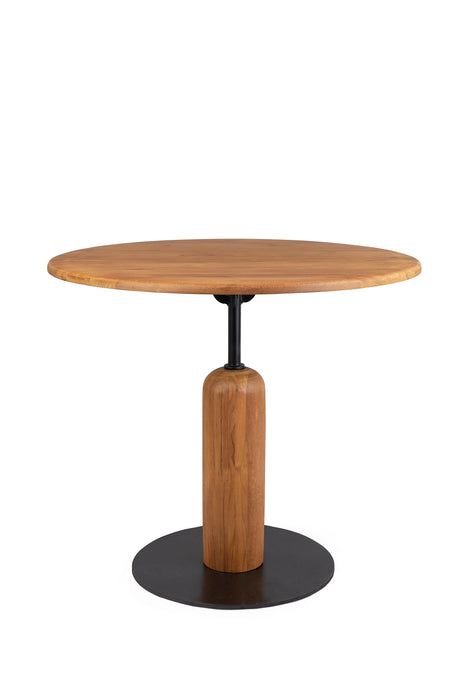 Bullet Ronde Tafel - Teak & Staal | 60x60cm