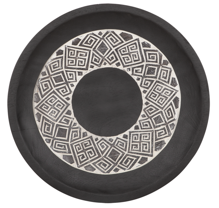 Plate Tribal black - ORDER by 2 pcs