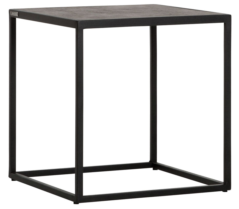 Harmony bijzettafel - Vierkant - Zwart leer