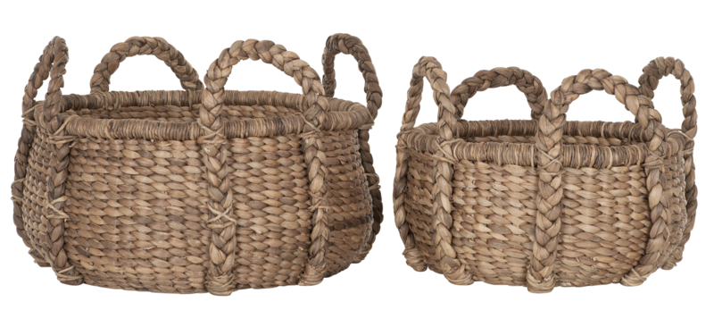 Basket Colony round LOW, set of 2