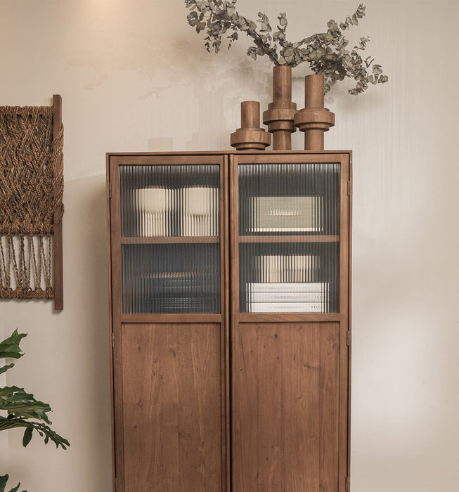 Motion Cabinet met 2 Deuren en Getextureerd Glas