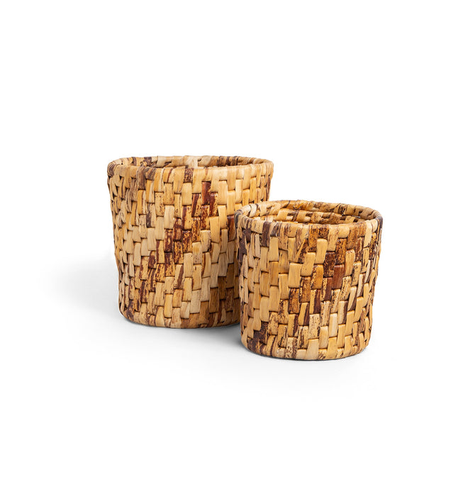 Semeru Round Basket Two-Tone - Set of 2