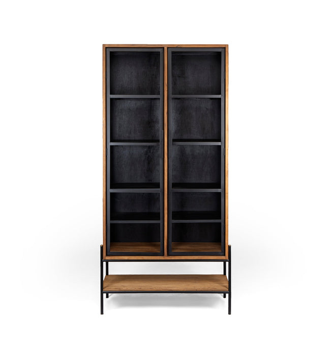 Outline Cabinet 2 Glass Doors 1 Open Rack