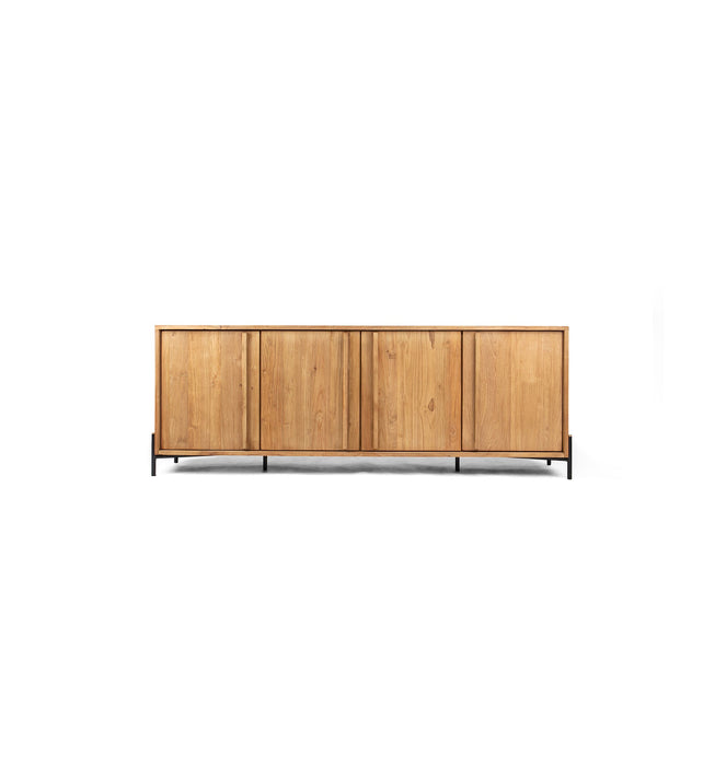 Outline Dressoir 4 Deurs - Gerecycled Teakhout