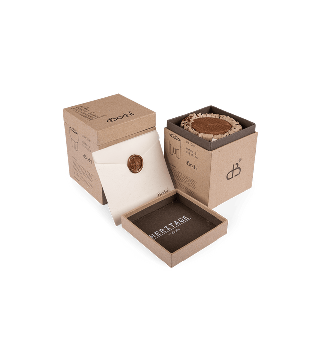 Bo Cup - Handgemaakte Java zandstenen kom met teakhouten deksel