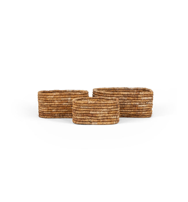 Caterpillar Ambang Rectangular Basket Two-Tone - Set of 3