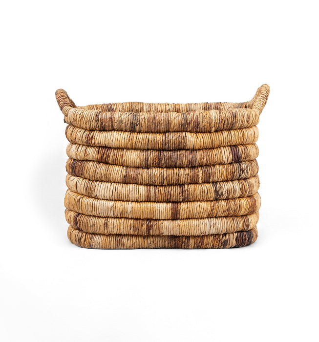 Caterpillar Sago Rectangular Basket Two-Tone