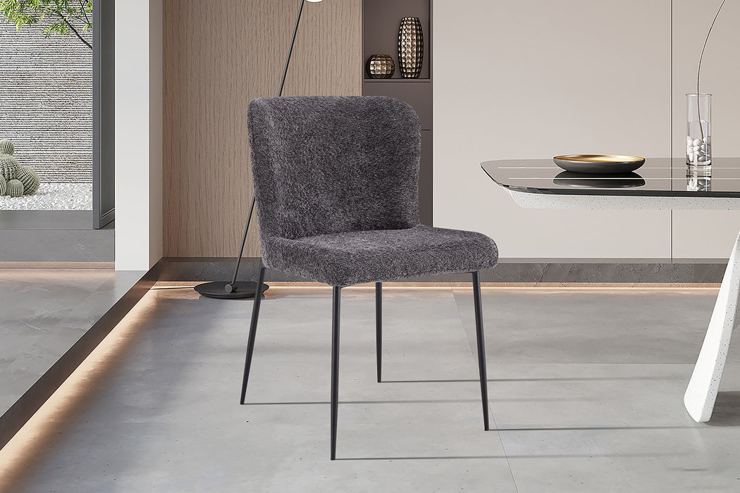 Stoel 'Lisa' Bouclé Donkergrijs (2 per doos)