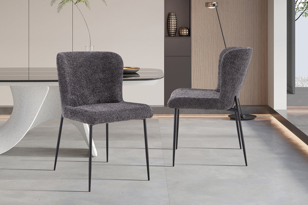 Stoel 'Lisa' Bouclé Donkergrijs (2 per doos)